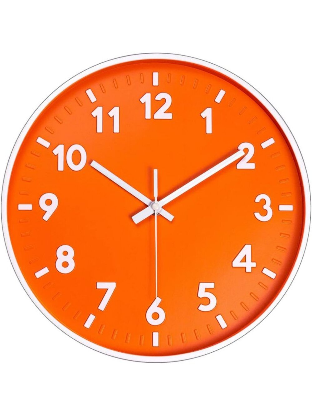 Modern 12-Inch 3D Number Wall Clock - Silent, Colorful, Easy to Read Decor for
